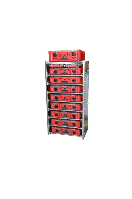 36" Van Rack, Sliding Shelf, works with Milwaukee Packout.
